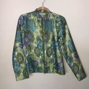 Green flowered jacket